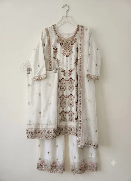 Zorista 11030 A And B Pure Fandy Silk With Embroidery Work Readymade Suits